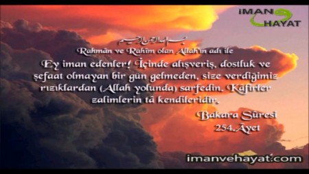 Ey İman Edenler Size Verdiğimiz Rızıklardan Allah Yolunda Harcayın